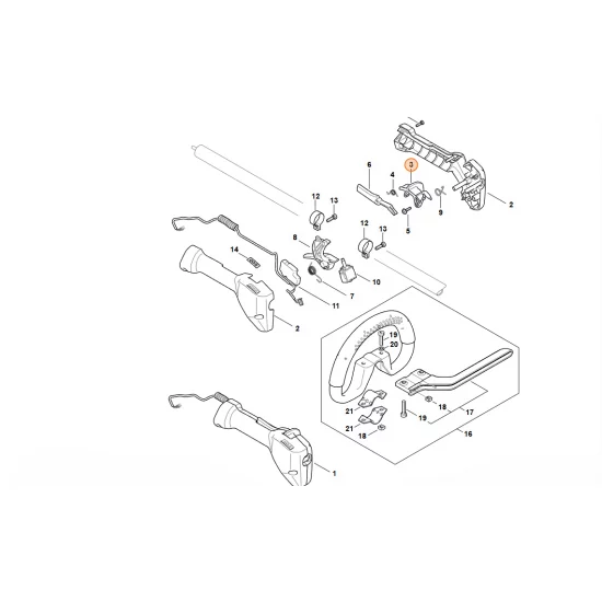 STIHL  Dźwignia mechanizmu ryglującego 4867 430 3420